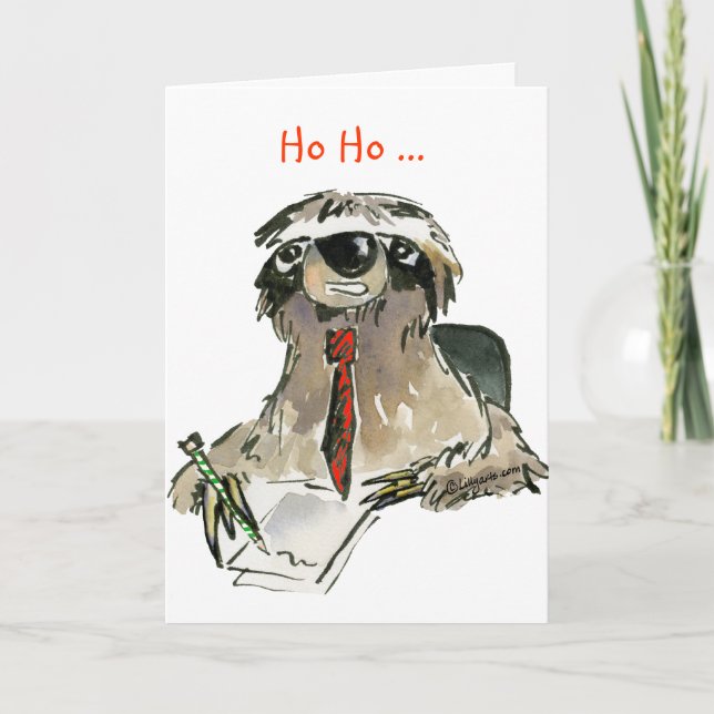 Tarjeta de felicitación de vacaciones de personali (Anverso)