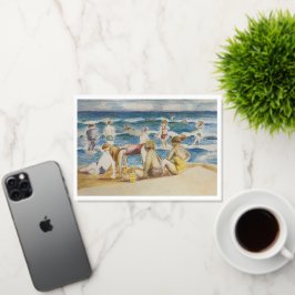 Tarjeta de felicitación de vacaciones de playa