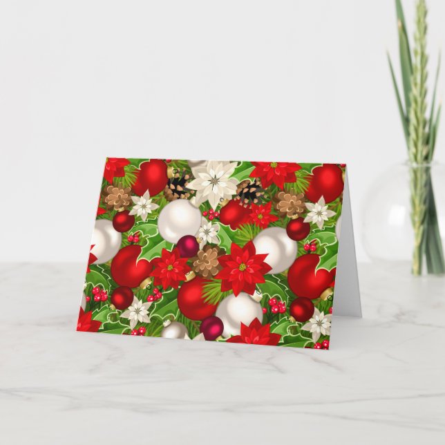 Tarjeta de felicitación de vacaciones feliz (en bl (Anverso)