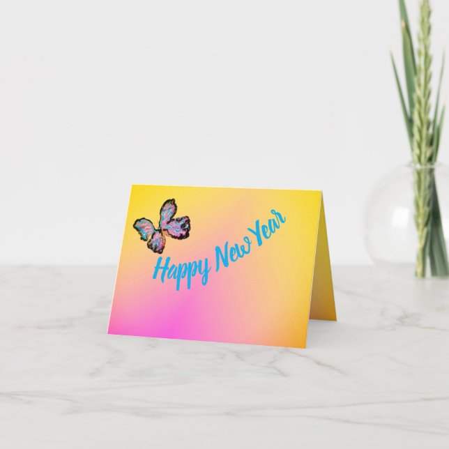 Tarjeta de felicitación de vacaciones : Nuevos com (Anverso)