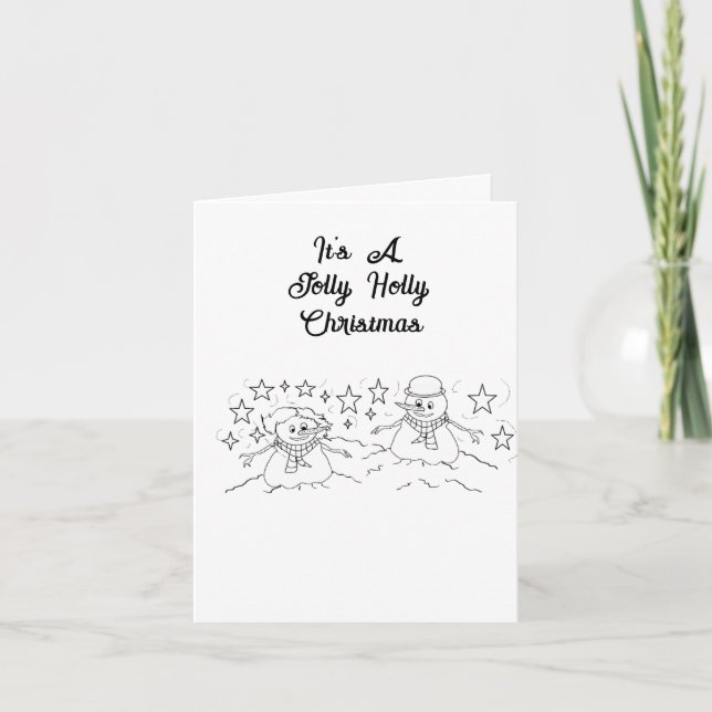 Tarjeta de felicitación de vacaciones : Sr. y Sra. (Anverso)