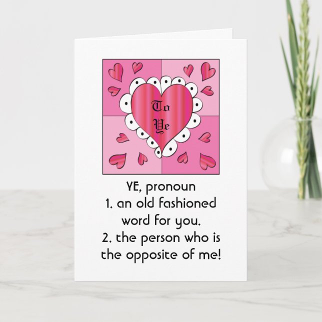 Tarjeta de felicitación de Valentine (Anverso)