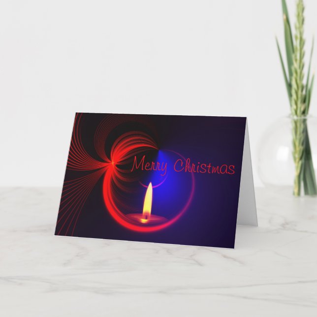 Tarjeta de felicitación de velas navideñas de Feli (Anverso)