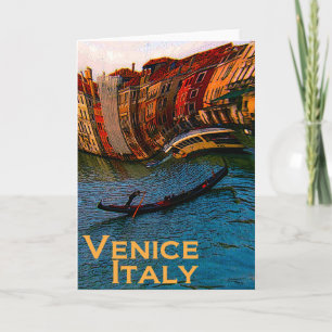 Tarjeta de felicitación de Venecia Italia
