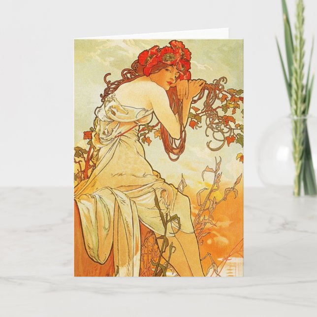 Tarjeta de felicitación de verano de Alphonse Much (Anverso)