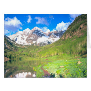 Tarjeta de felicitación de verano de Maroon Bells 