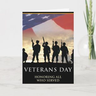 Tarjeta de felicitación de Veteran's Day USA
