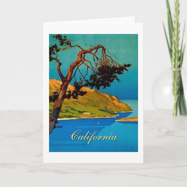 Tarjeta de felicitación de viaje de Costa de Calif (Anverso)