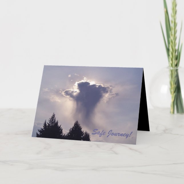 Tarjeta de felicitación de viaje segura (Anverso)