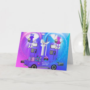 Tarjeta de felicitación de viajes por carretera pa