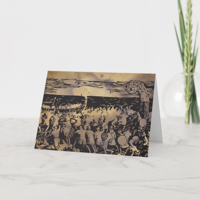 Tarjeta de felicitación de Viking Heimskringla (Anverso)