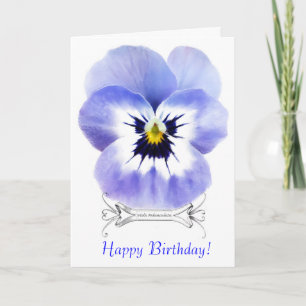 Tarjeta de felicitación de Viola Vintage