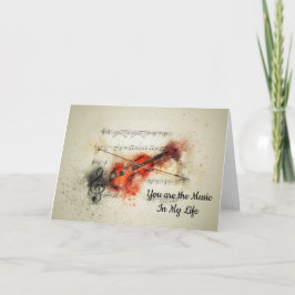 Tarjeta de felicitación de violín
