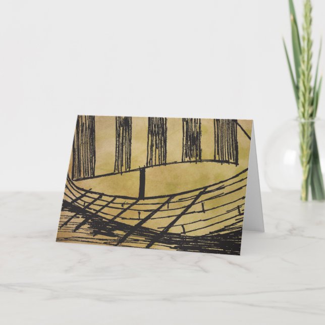 Tarjeta de felicitación de Visund de la nave de (Anverso)