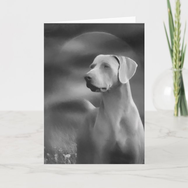 Tarjeta de felicitación de Weimaraner (Anverso)