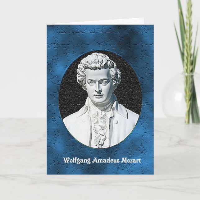 Tarjeta de felicitación de Wolfgang Amadeus Mozart (Anverso)