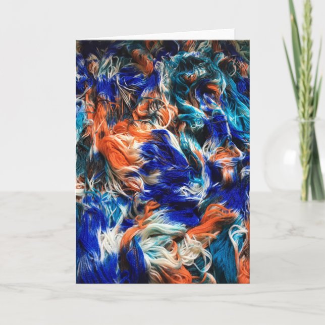 Tarjeta de felicitación de Yarn Kingfisher Handdye (Anverso)