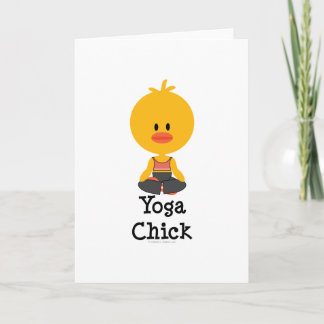 Tarjeta de felicitación de Yoga Chick
