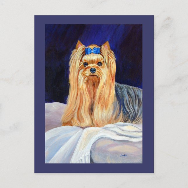 Tarjeta de felicitación de Yorkshire Terrier (Anverso)