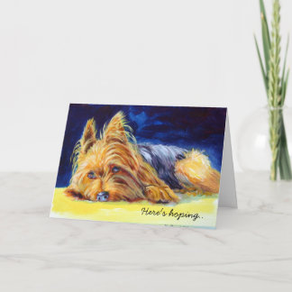 Tarjeta de felicitación de Yorkshire Terrier