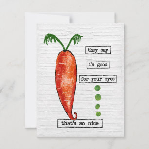 Tarjeta de felicitación de zanahoria - Funny Veget