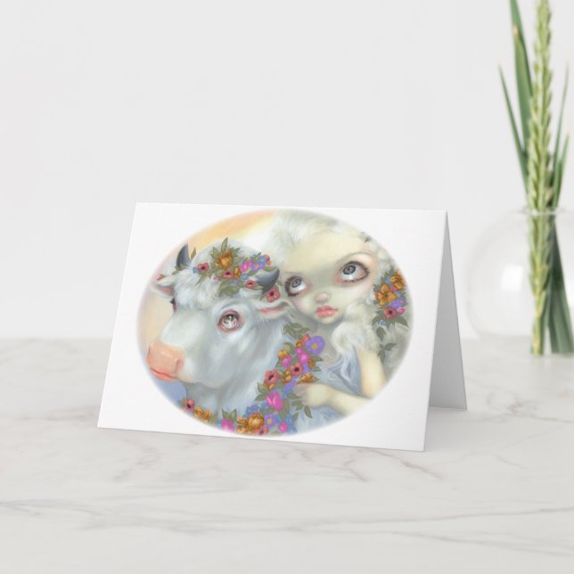 Tarjeta de felicitación de "Zeus y del Europa" (Anverso)