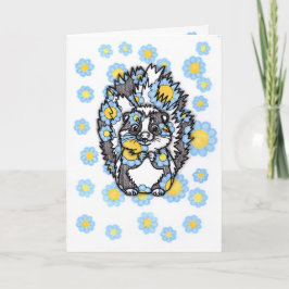 Tarjeta de Felicitación de Zorrillo Adorable con F