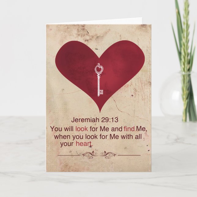 Tarjeta de felicitación del 29:13 de Jeremiah (Anverso)