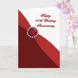 Tarjeta de felicitación del 40º aniversario del Bo