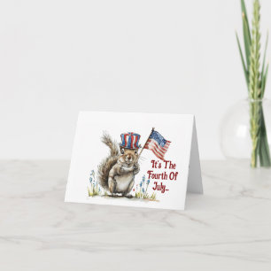 Tarjeta de felicitación del 4 de julio para ardill