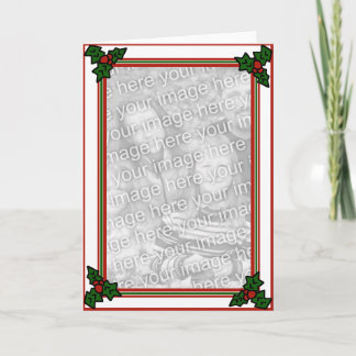 Tarjeta de felicitación del acebo/de la foto