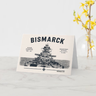 Tarjeta de felicitación del acorazado Bismarck