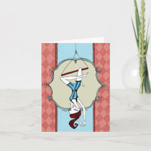 Tarjeta de felicitación del acróbata