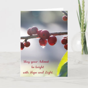 Tarjeta de felicitación del advenimiento