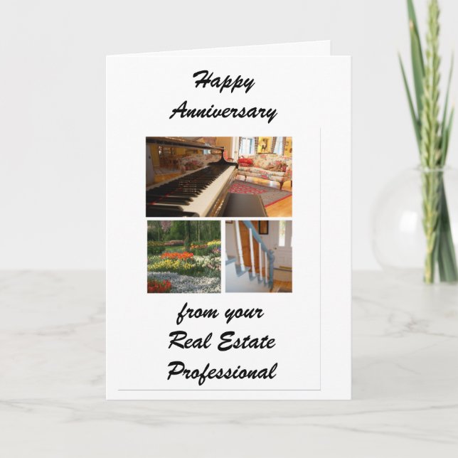 Tarjeta de felicitación del agente inmobiliario Ho (Anverso)