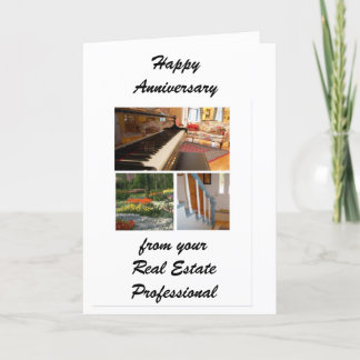 Tarjeta de felicitación del agente inmobiliario Ho