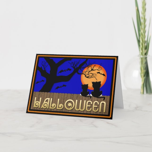 Tarjeta de felicitación del alcohol de Halloween (Anverso)