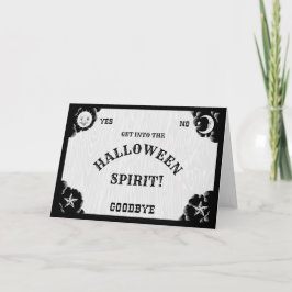 Tarjeta de felicitación del alcohol de Halloween