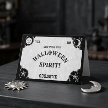 Tarjeta de felicitación del alcohol de Halloween