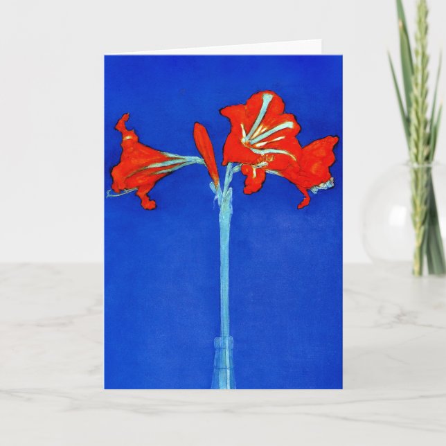 Tarjeta de felicitación del Amaryllis de Mondrian (Anverso)