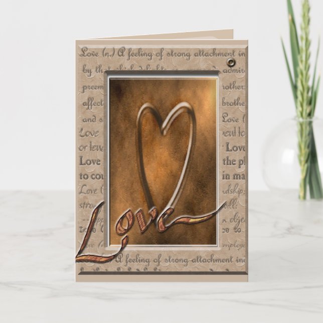 Tarjeta de felicitación del amor (Anverso)