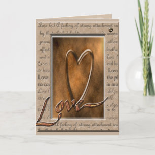 Tarjeta de felicitación del amor