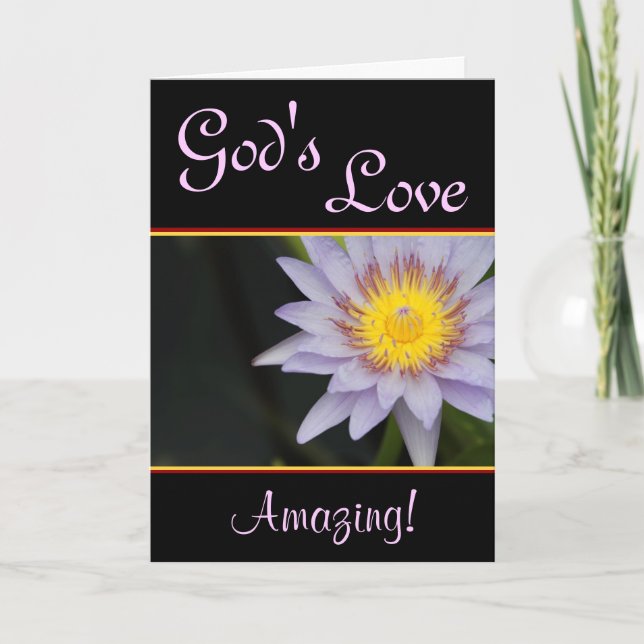 Tarjeta de felicitación del amor de dios (Anverso)