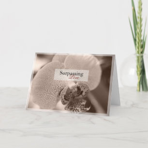 Tarjeta de felicitación del amor de la orquídea