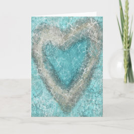 Tarjeta de felicitación del amor de la turquesa