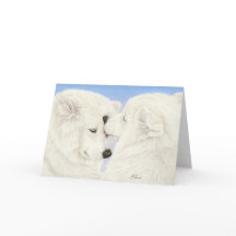 Tarjeta de felicitación del amor del samoyedo
