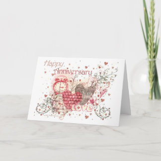Tarjeta de felicitación del aniversario