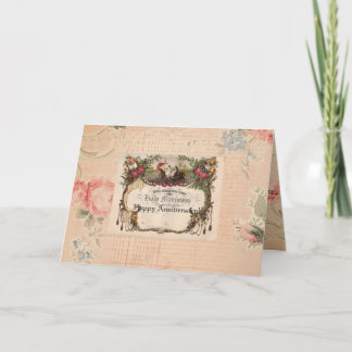 Tarjeta de felicitación del aniversario de boda