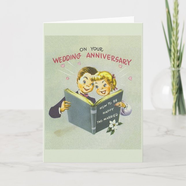 Tarjeta de felicitación del aniversario de la boda (Anverso)