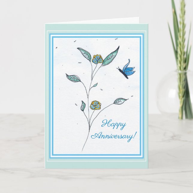 Tarjeta de felicitación del aniversario de la mari (Anverso)